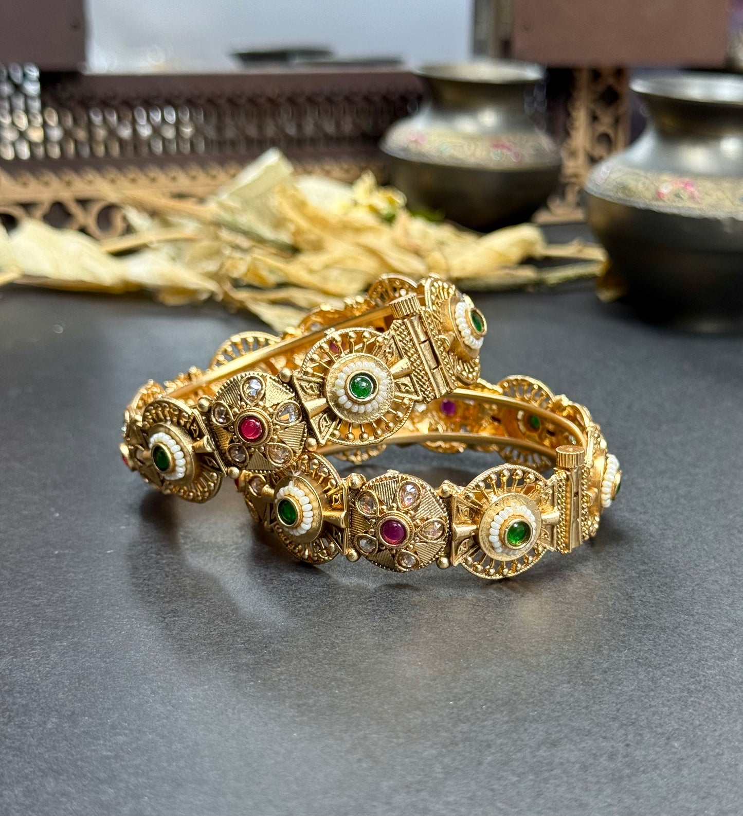 Rajwadi openable Bangles pair