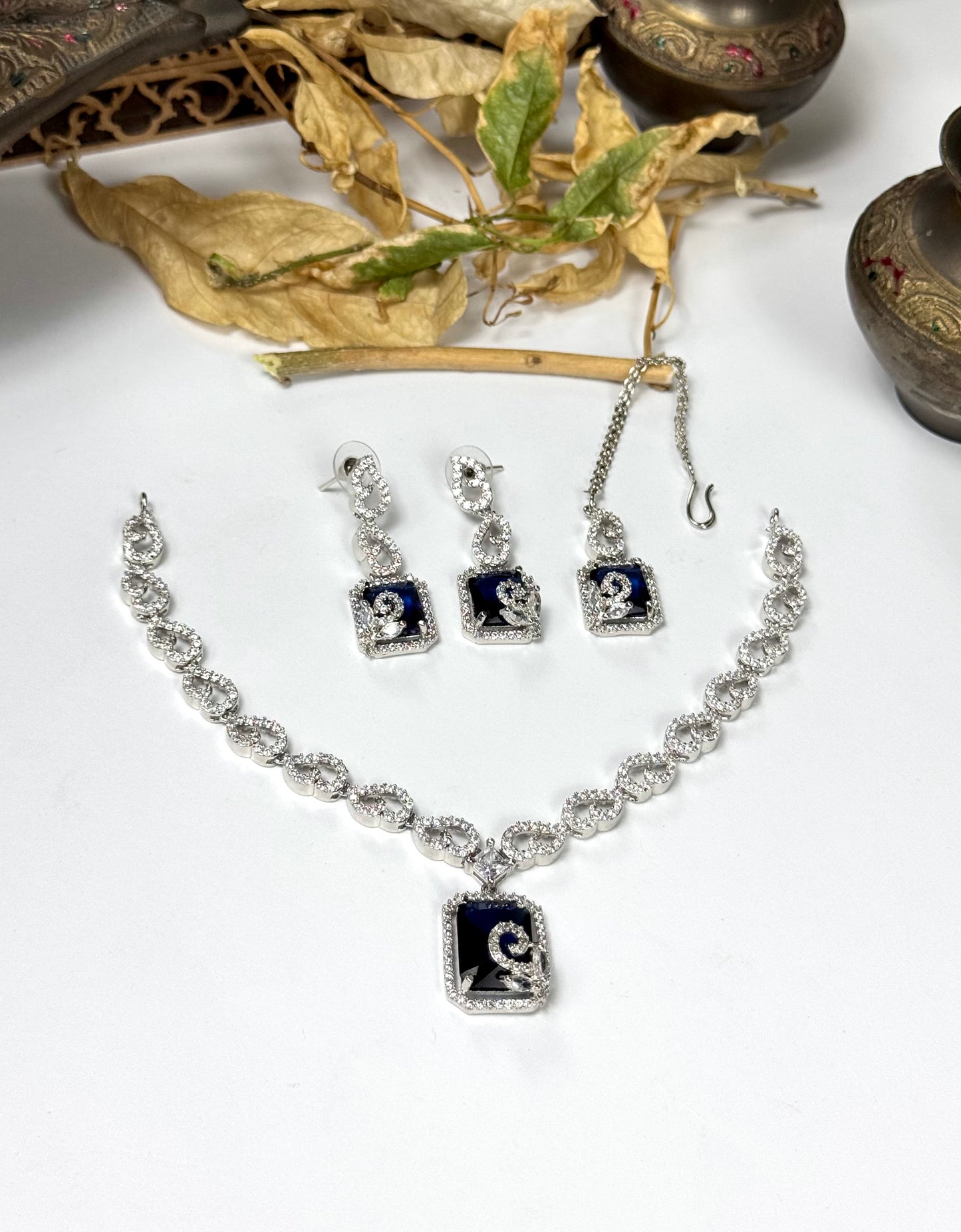 American Diamond 1 karat Necklace set