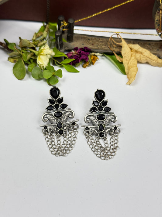 Premium oxidised Huma Earrings
