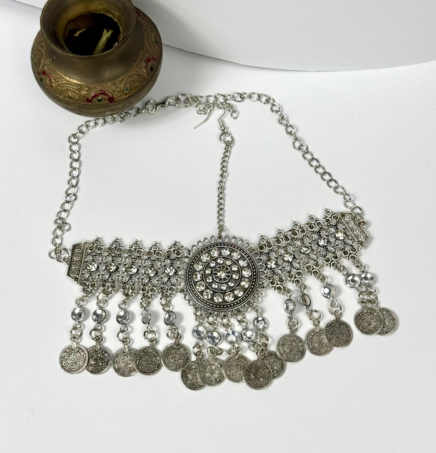 Oxidised German Silver Mathapatties