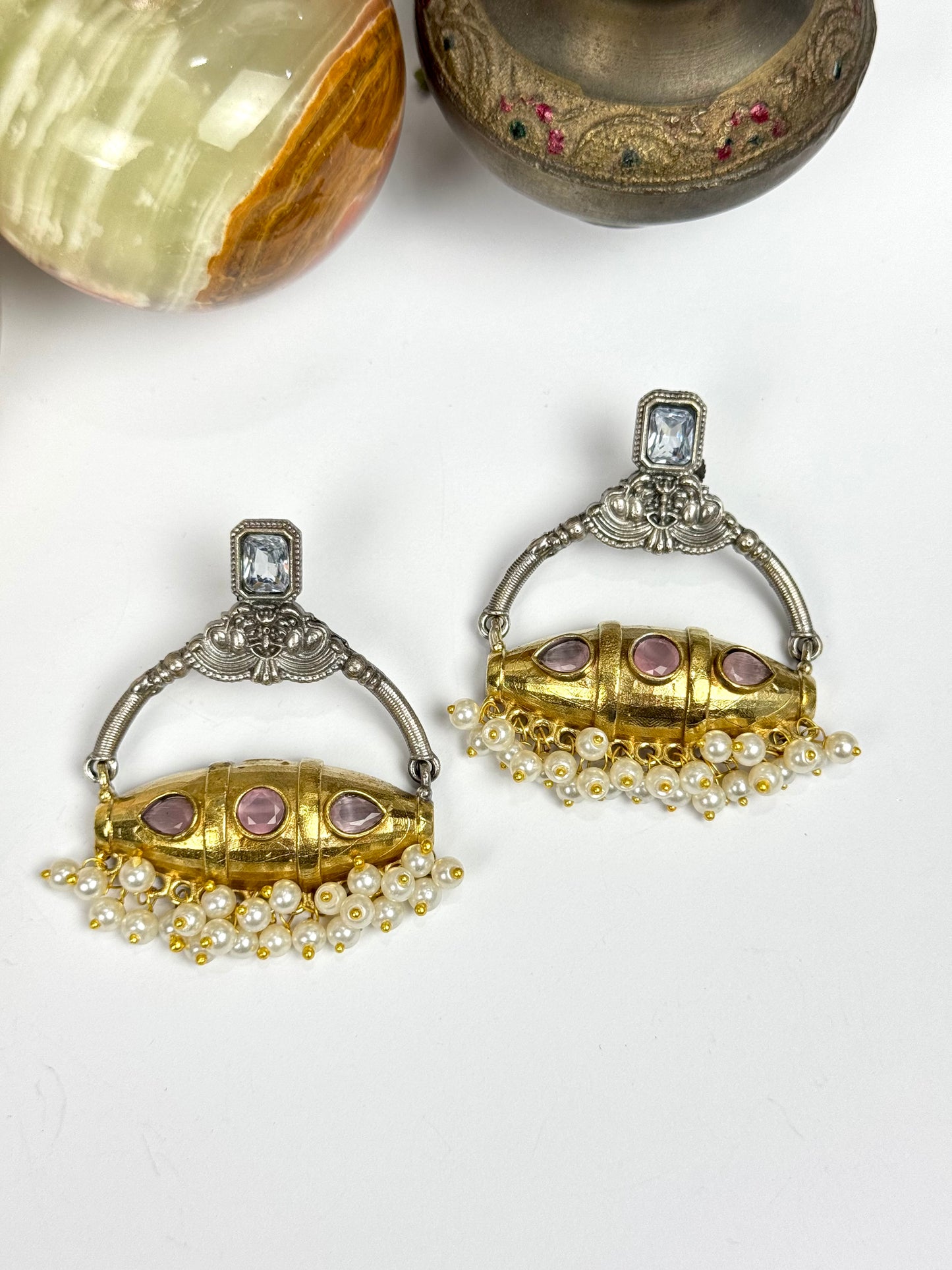 Premium oxidised Brass made Earrings