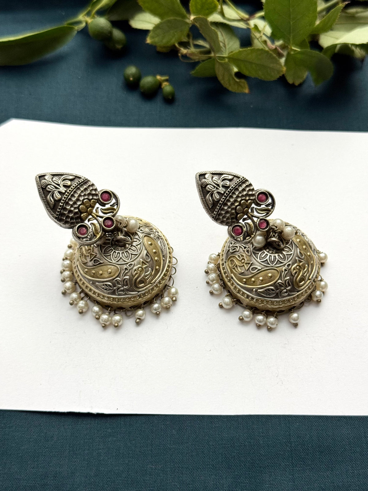 Premium Brass Made oxidised Jhumka
