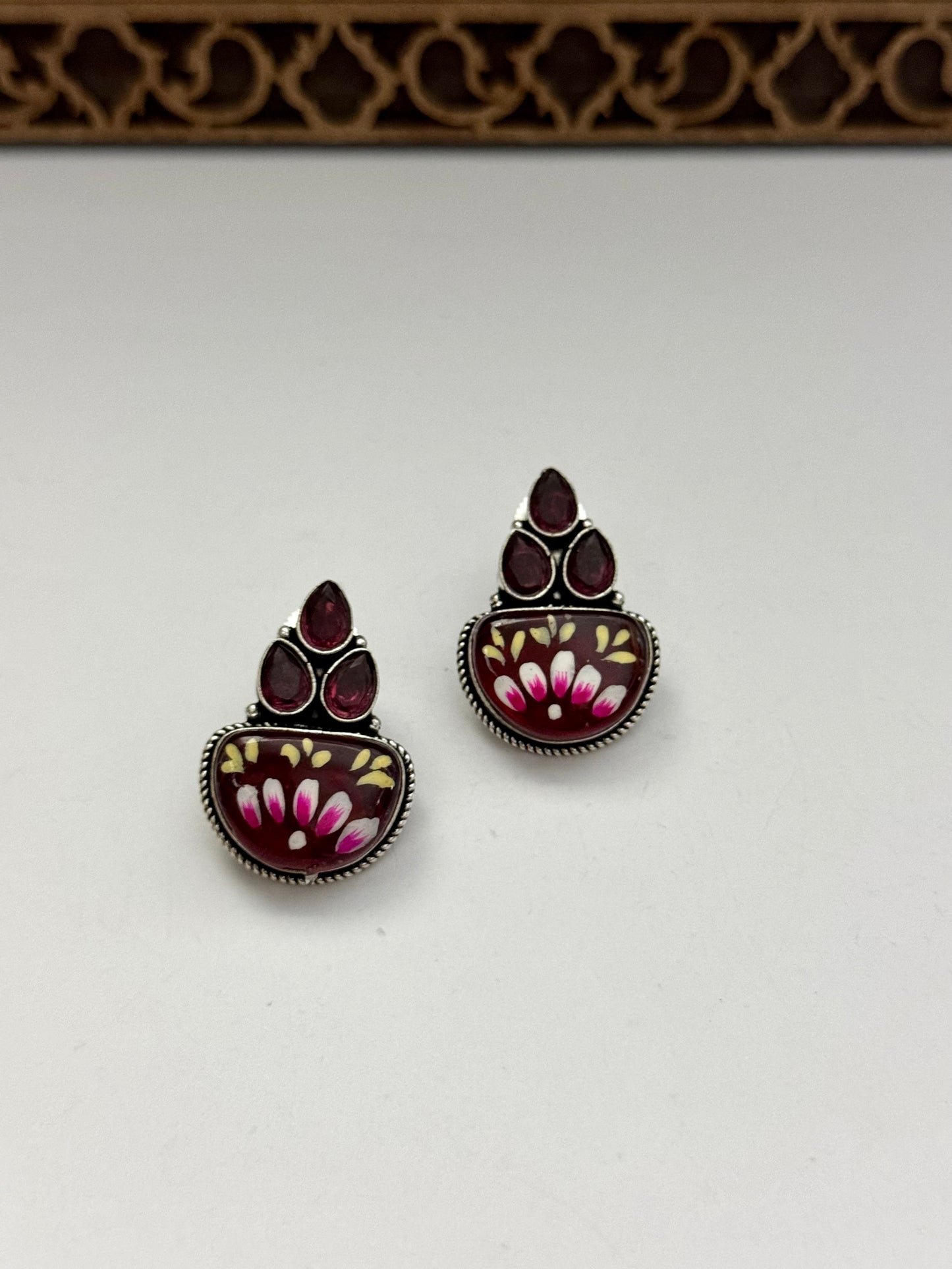 Premium brass made oxidised Earrings