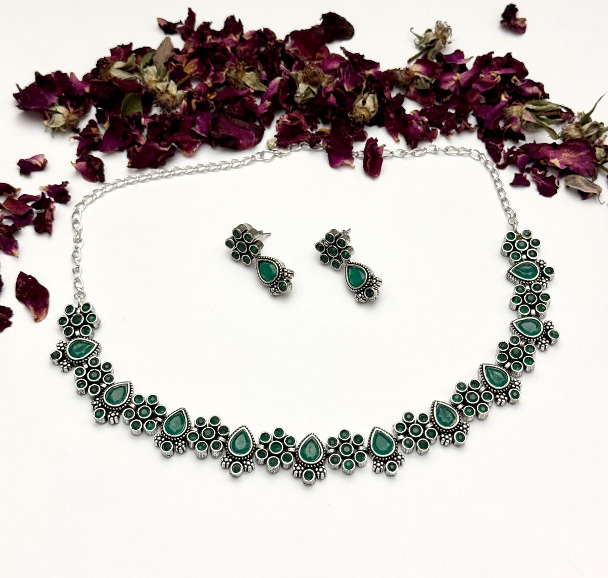 Premium Brass made Oxidised Necklace set