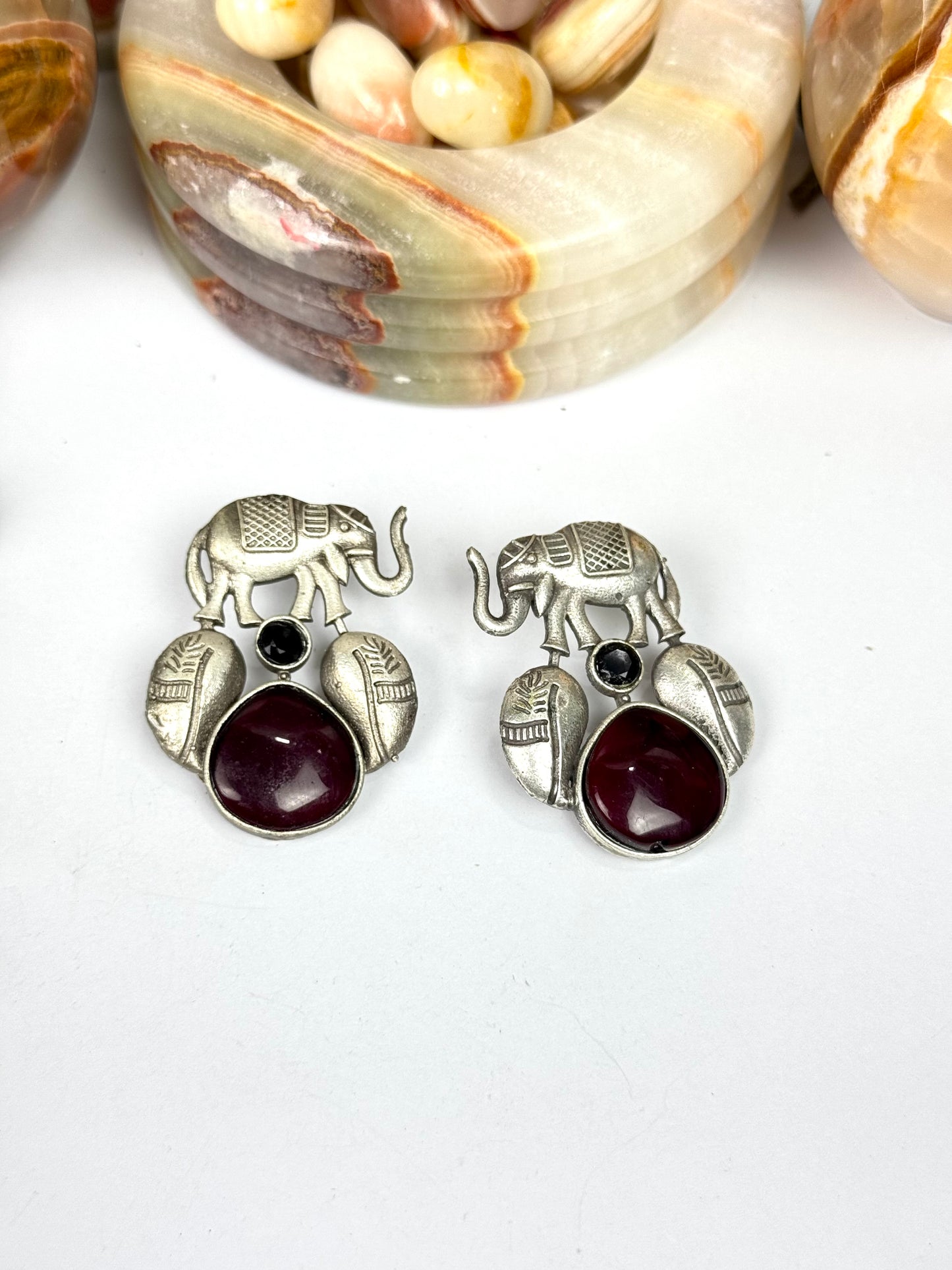 Premium Brass Made Oxidised Earrings