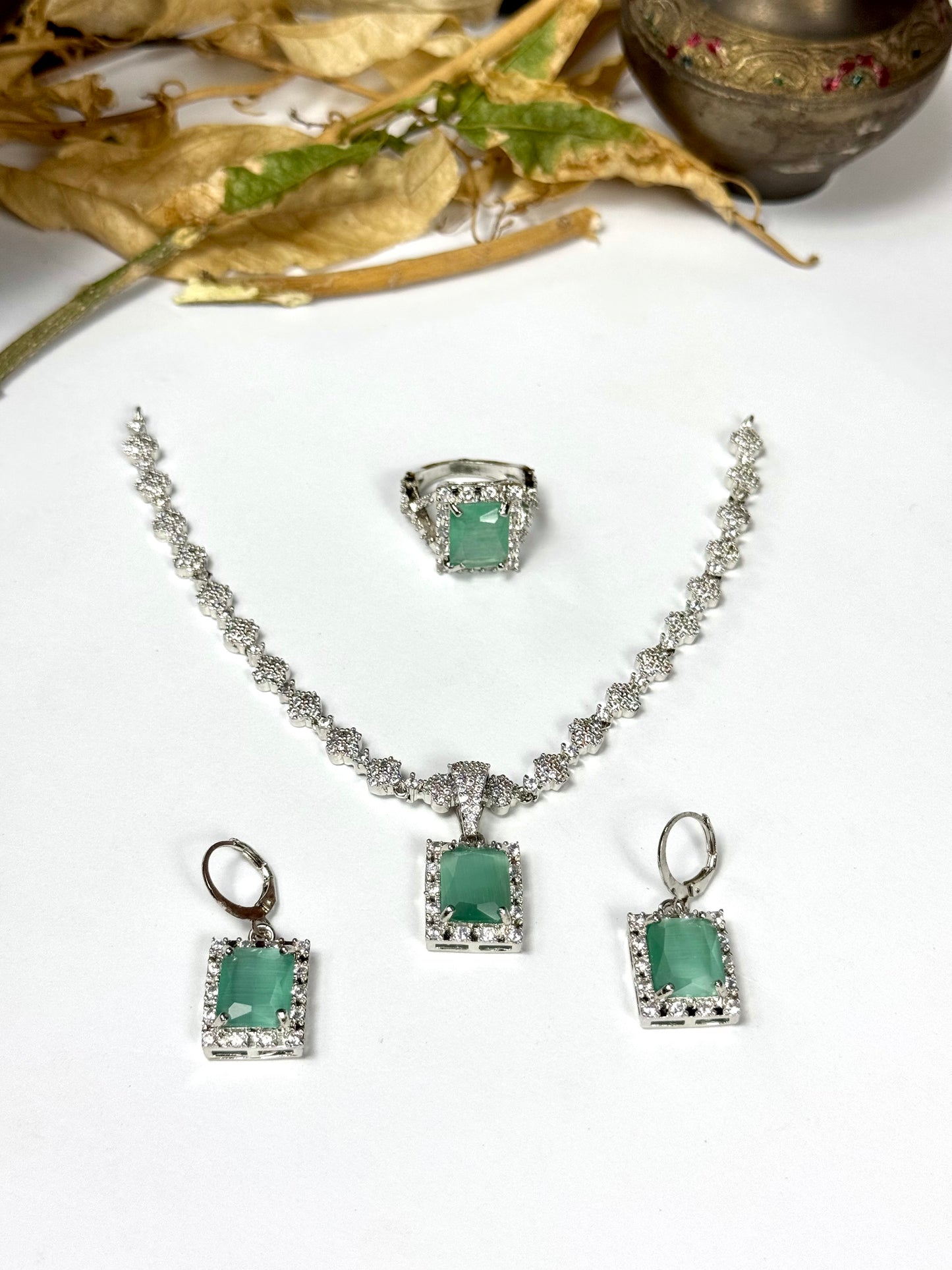 American diamond 1 karat Combo set