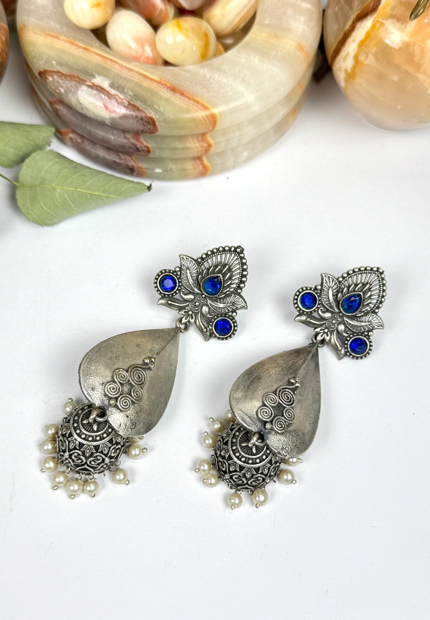 Brass Made Premium Oxidised Jhumkas
