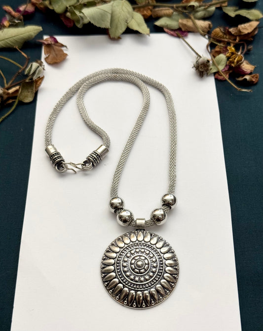 Oxidised Singhar pendant