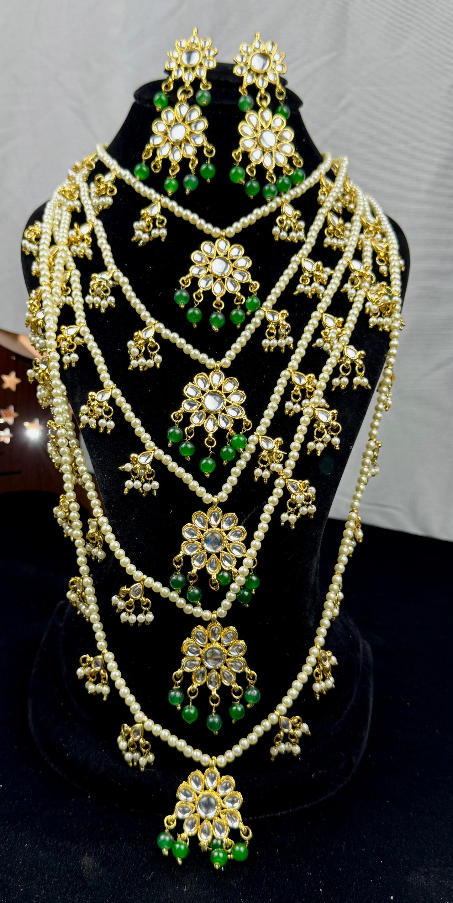 Imported Kundn 5 Layers Mala Set