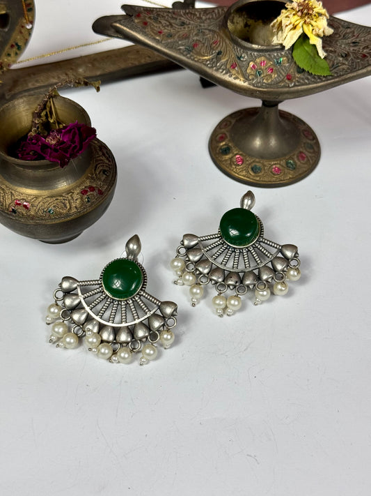 Premium Oxidised Zoya Earrings