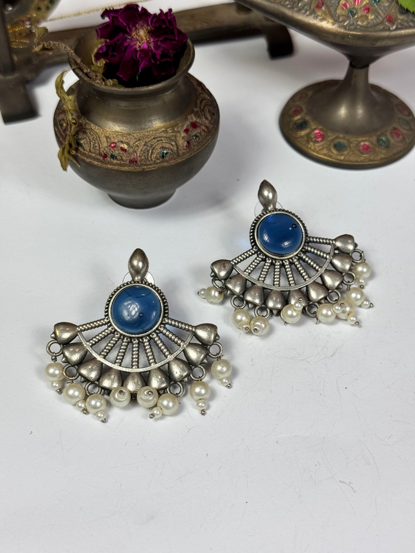 Premium Oxidised Zoya Earrings