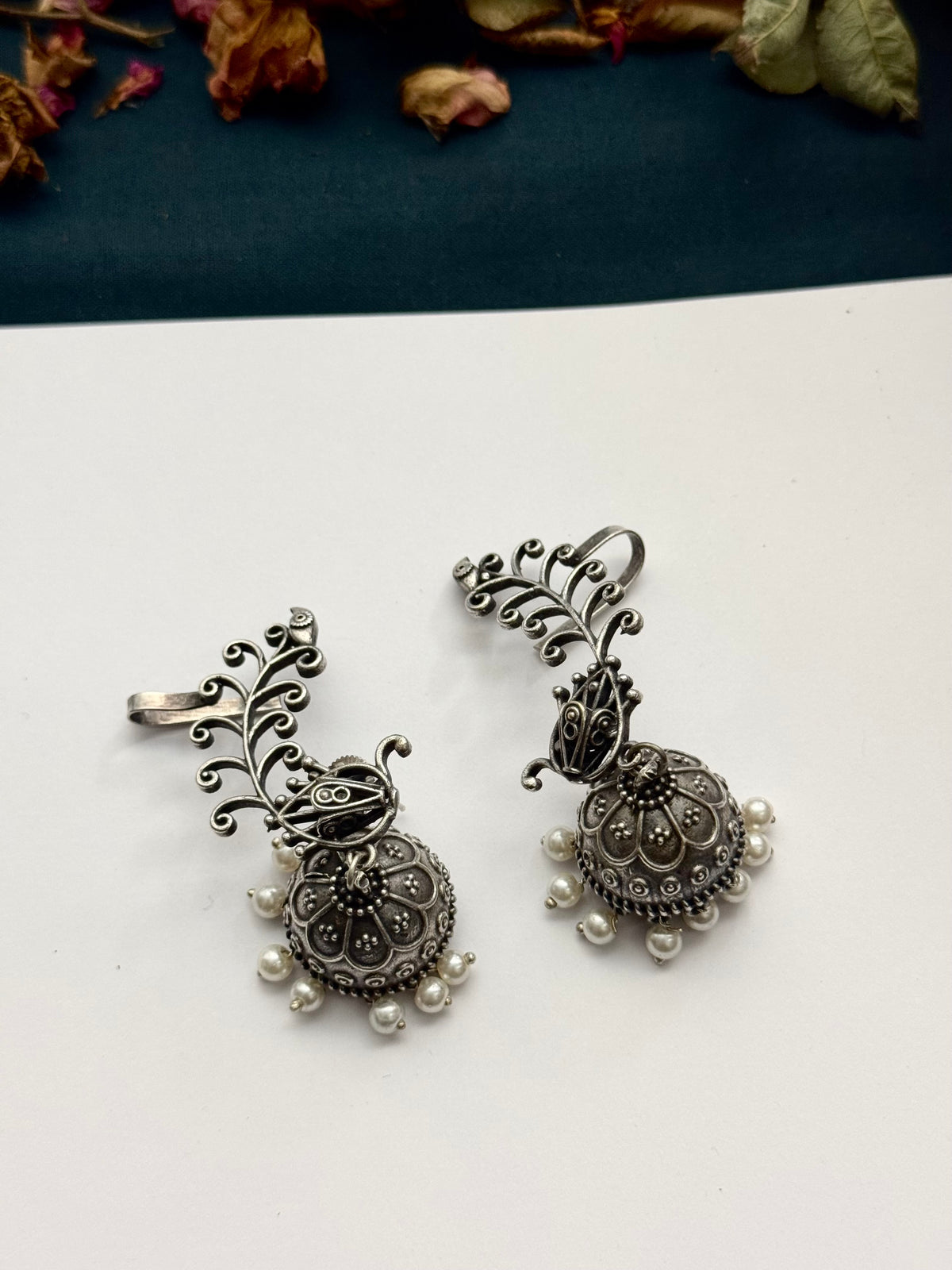 Premium oxidised Brass made Rimjhim Earcufs