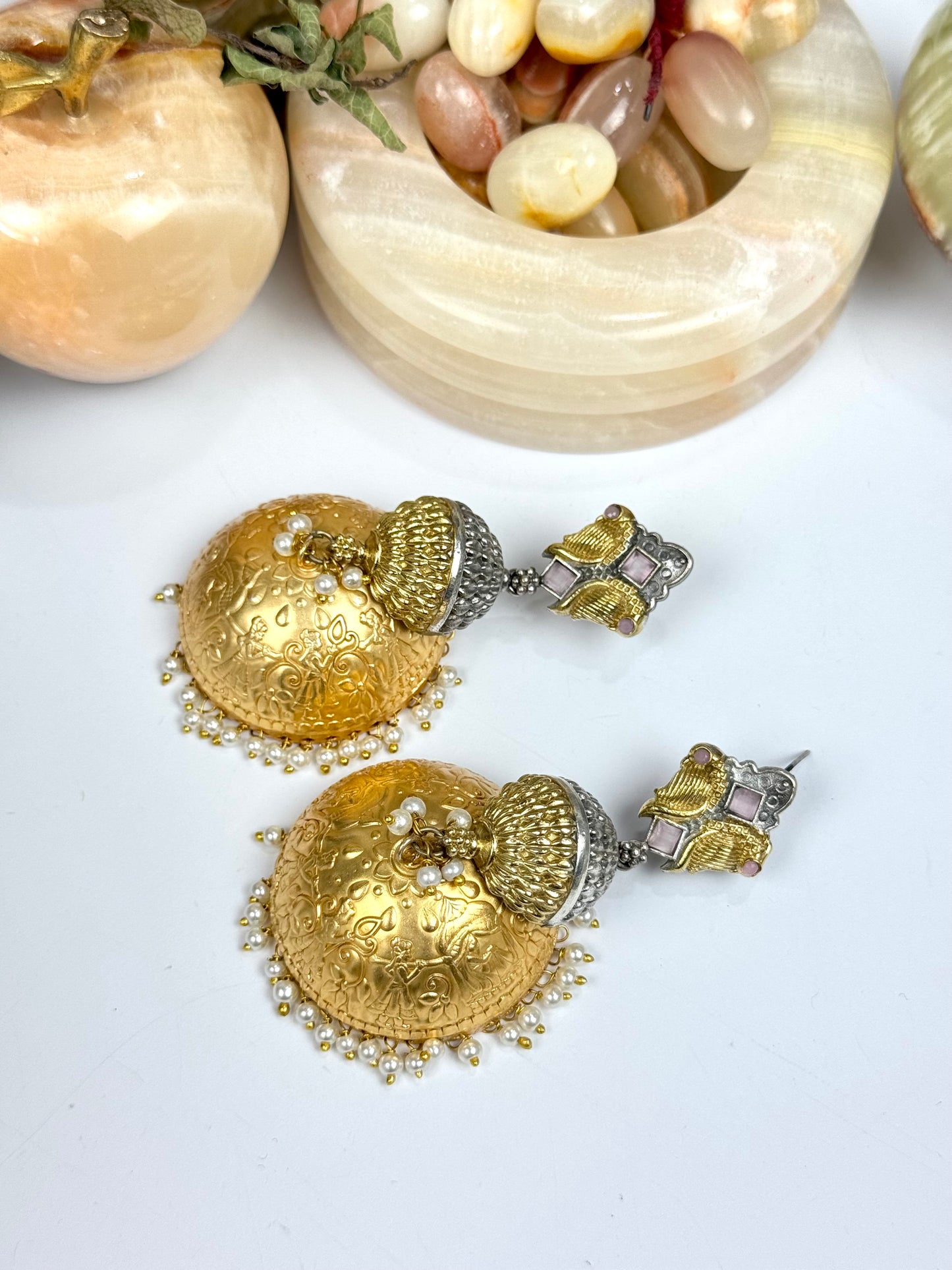 Premium Brass Made Oxidised Earrings