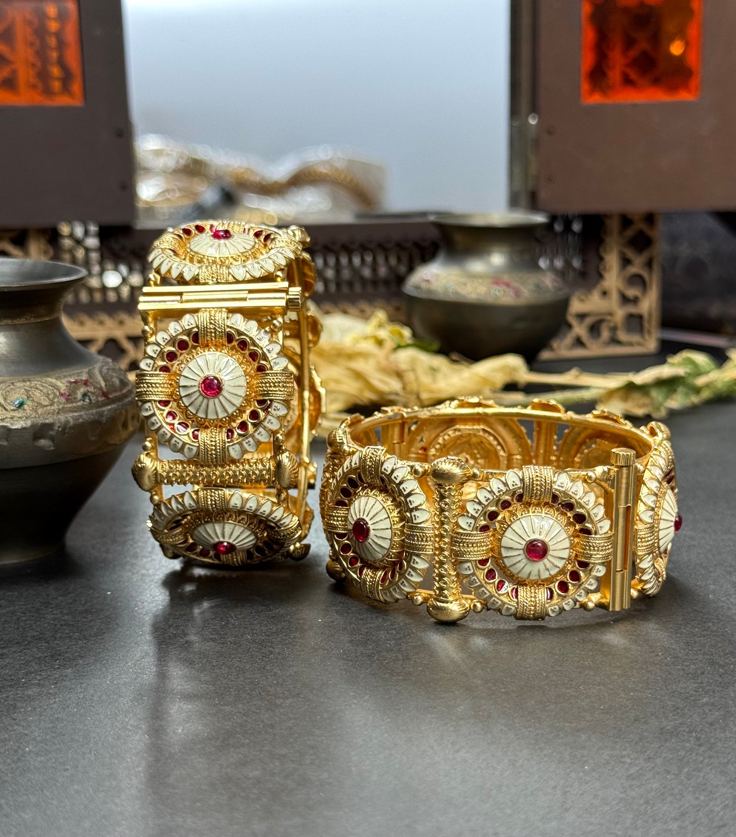 Rajwadi Openable Mina Bangles pair