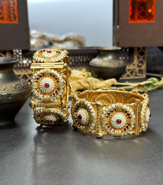 Rajwadi Openable Mina Bangles pair