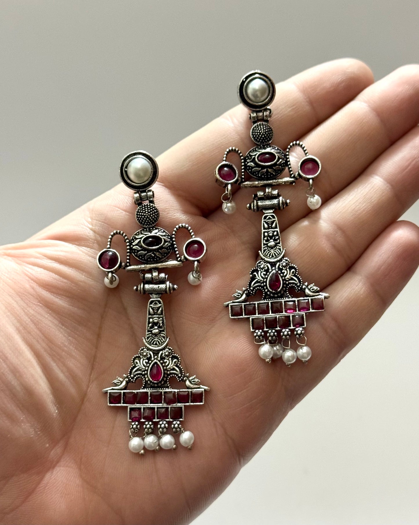 Premium Brass made Oxidised Earrings