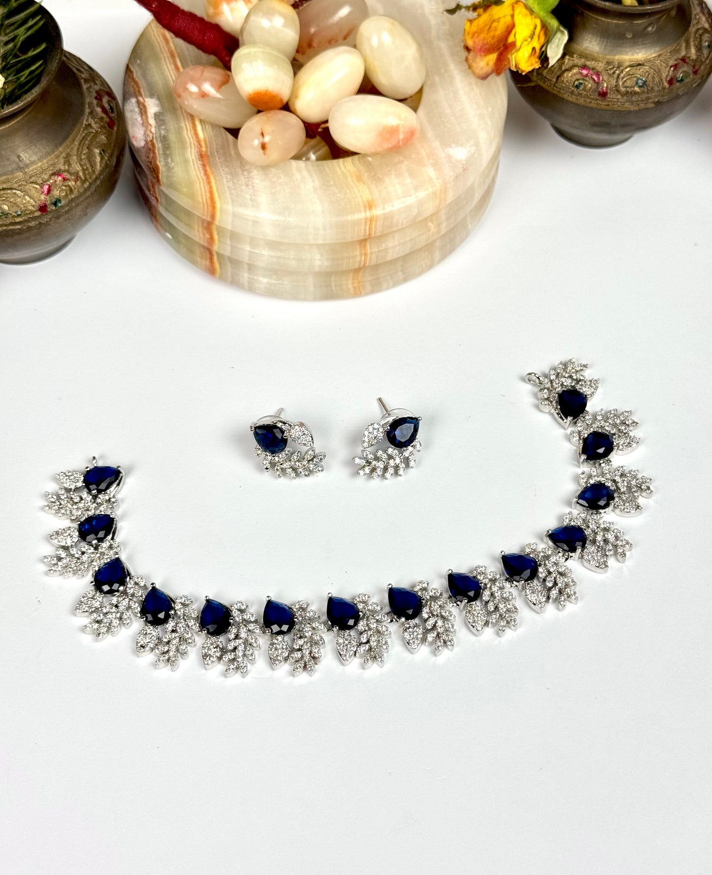 American Diamond 1karat Necklace set