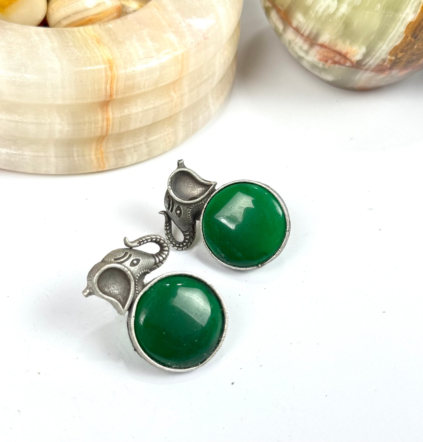 Premium Oxidised Brass Made Earrings