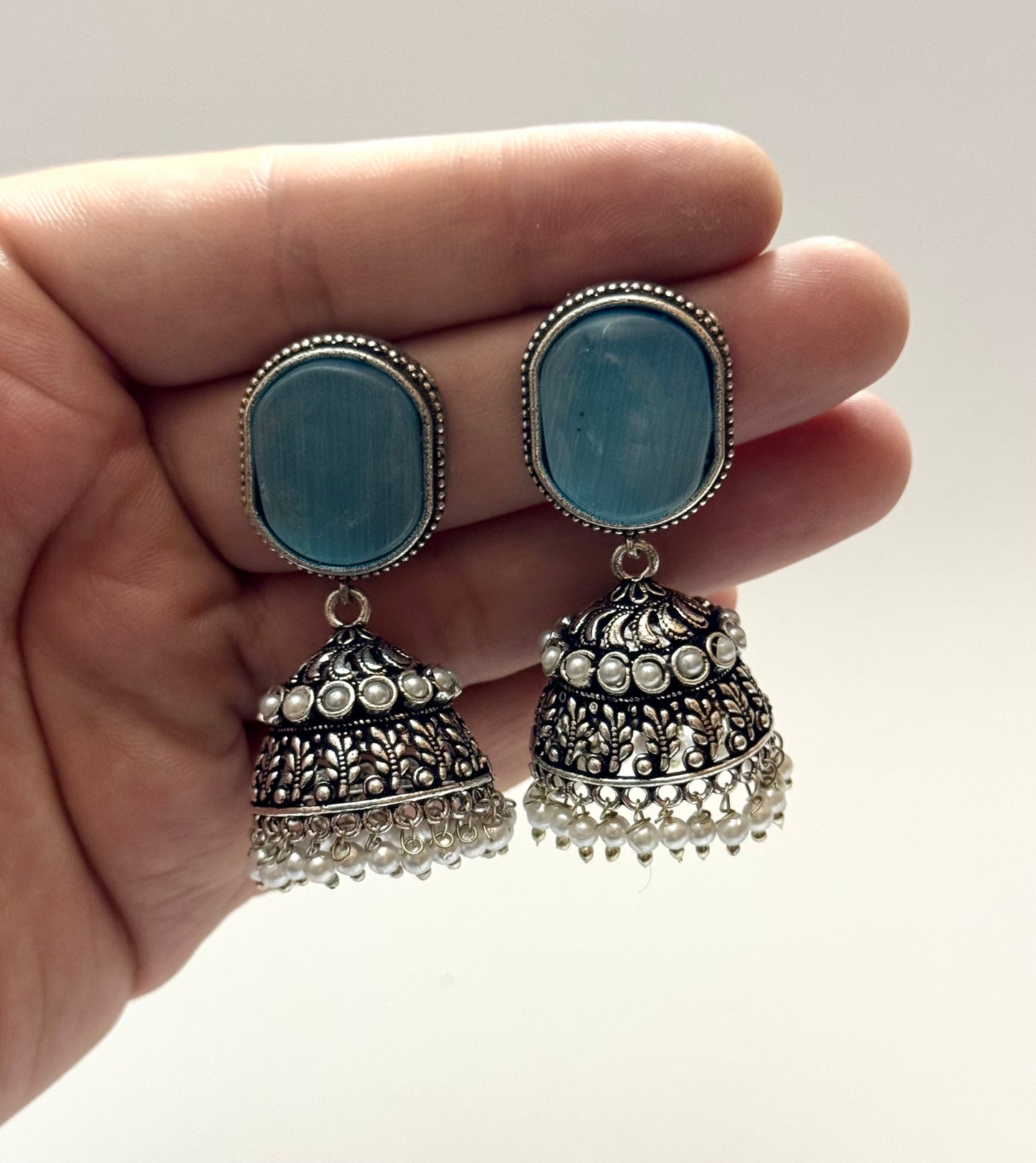Premium Brass made Oxidised jhumka