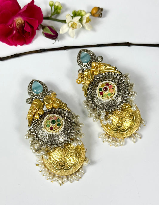 Premium Oxidised Alizeh Full size Jhumka