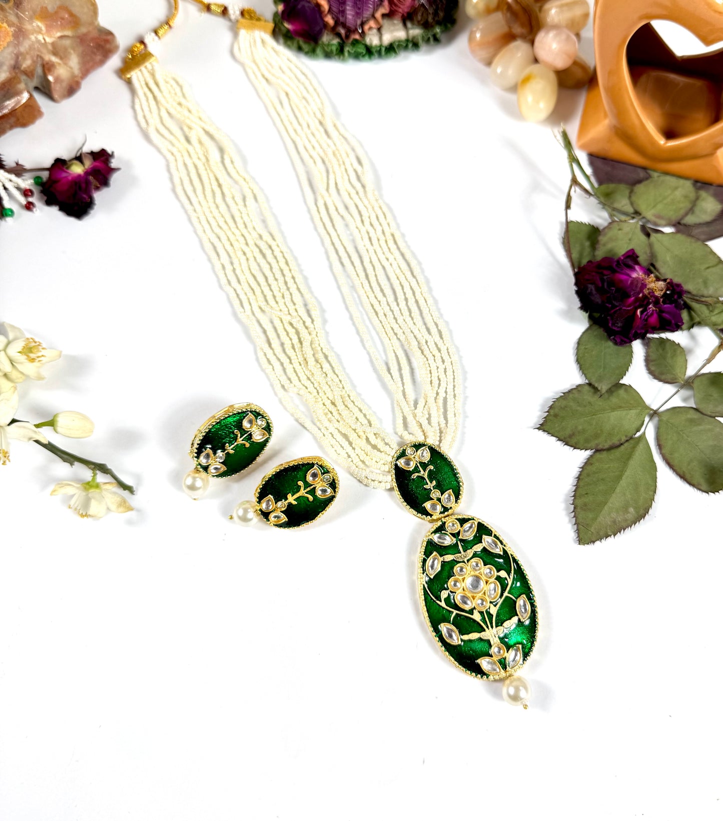 Imported Mina Kundn Mala Set