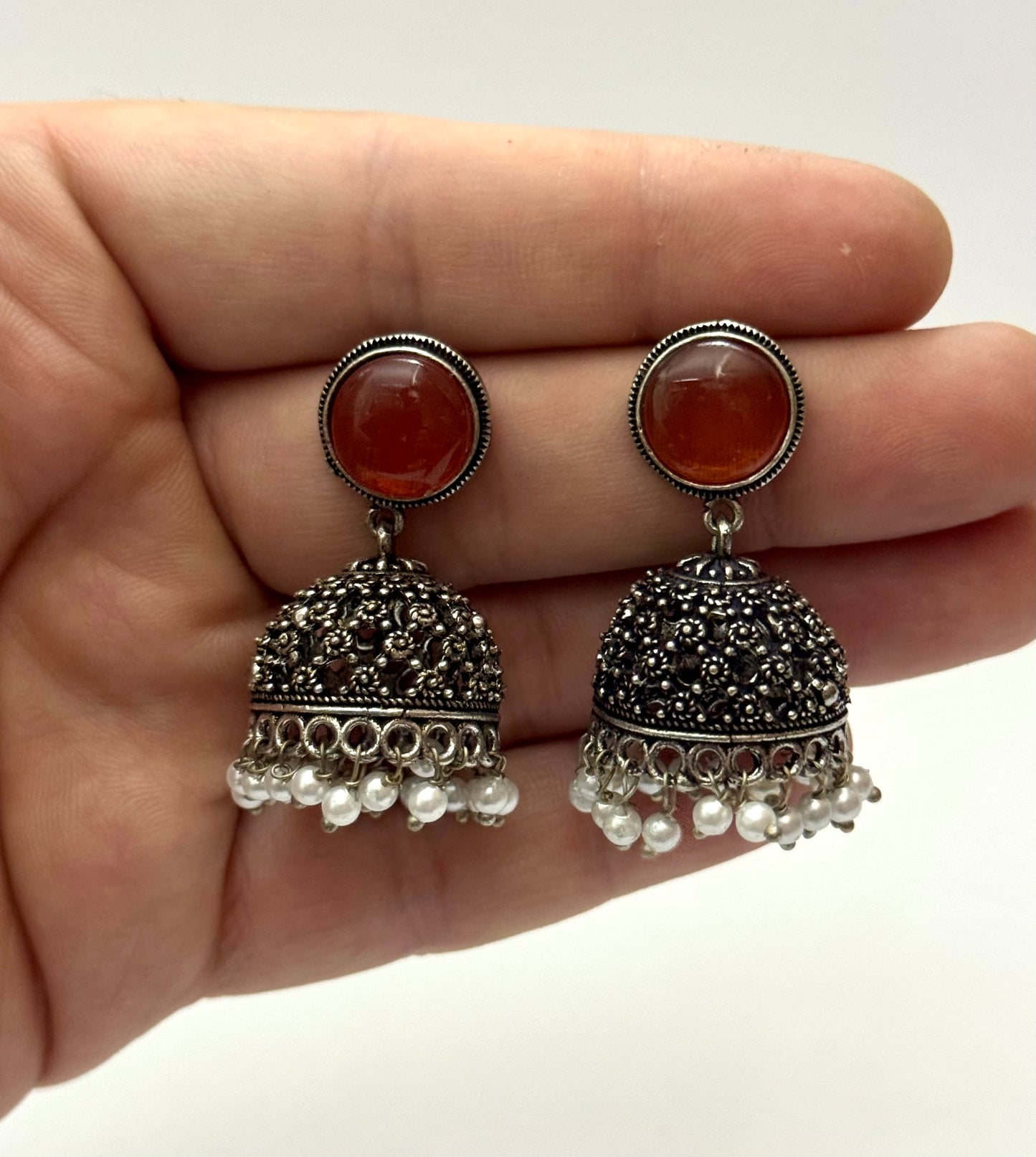 Premium Brass made Oxidised Jhumka