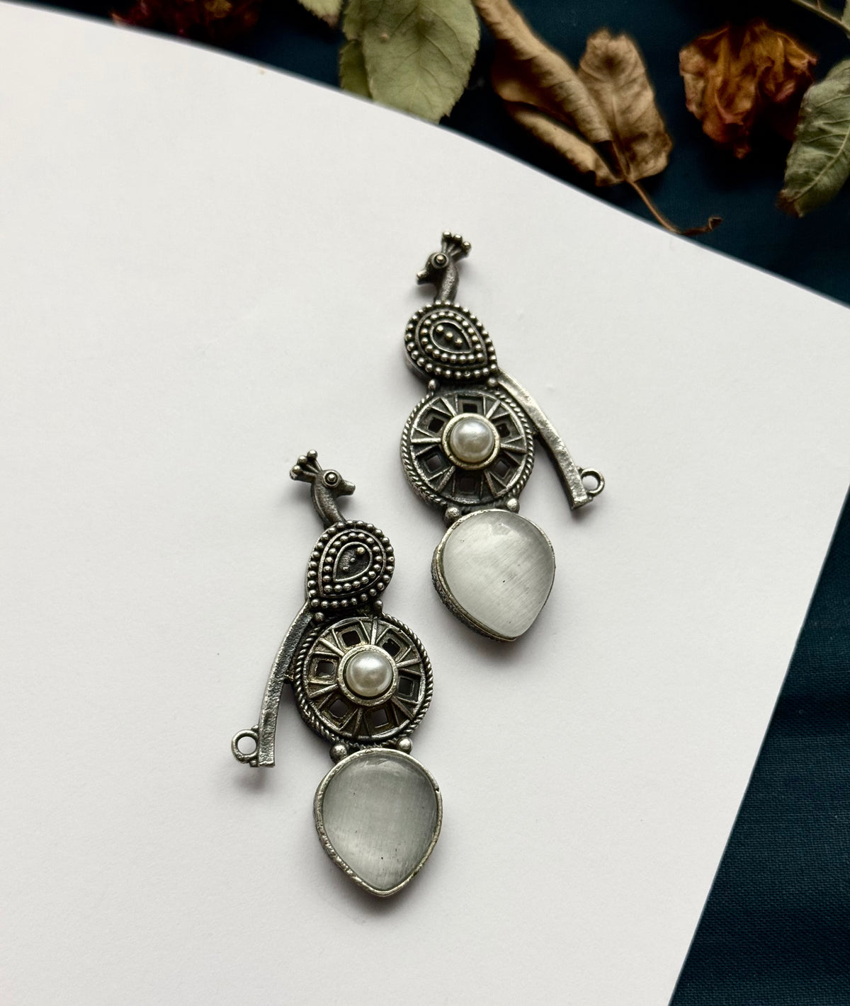 Premium oxidised Brass made Bird Earrings