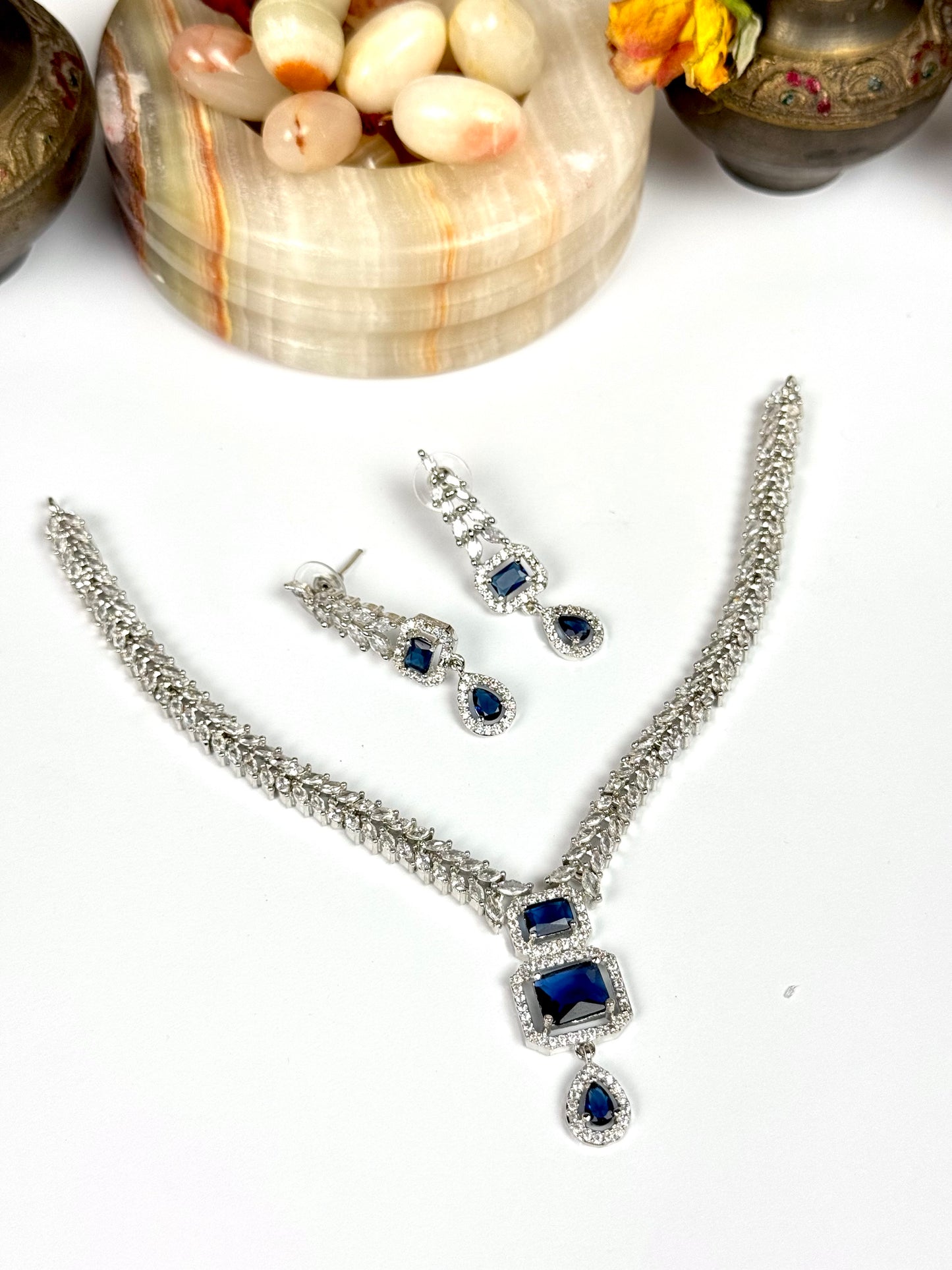 American Diamond 1karat Necklace set