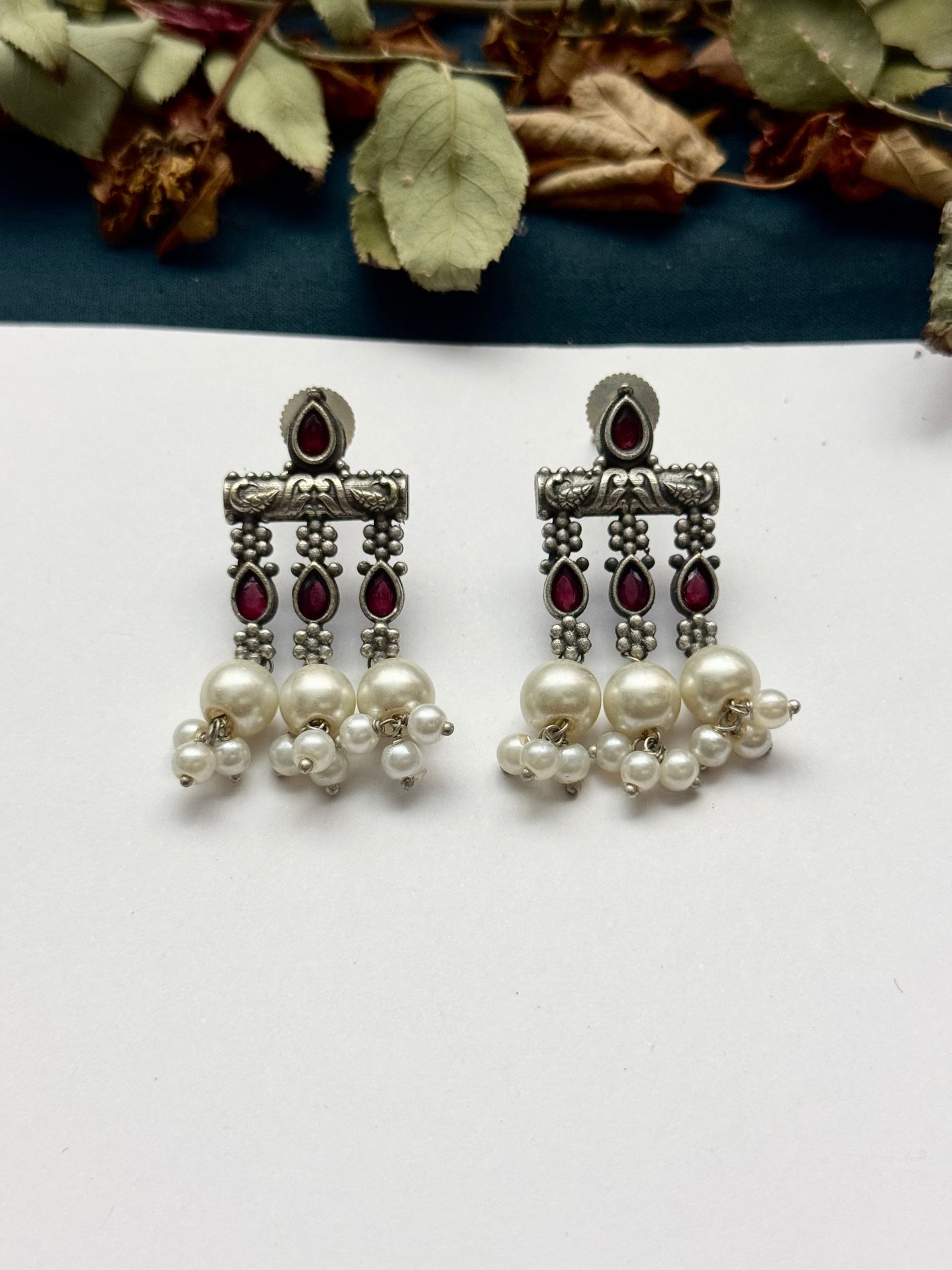 Premium brass made Oxidised Earrings
