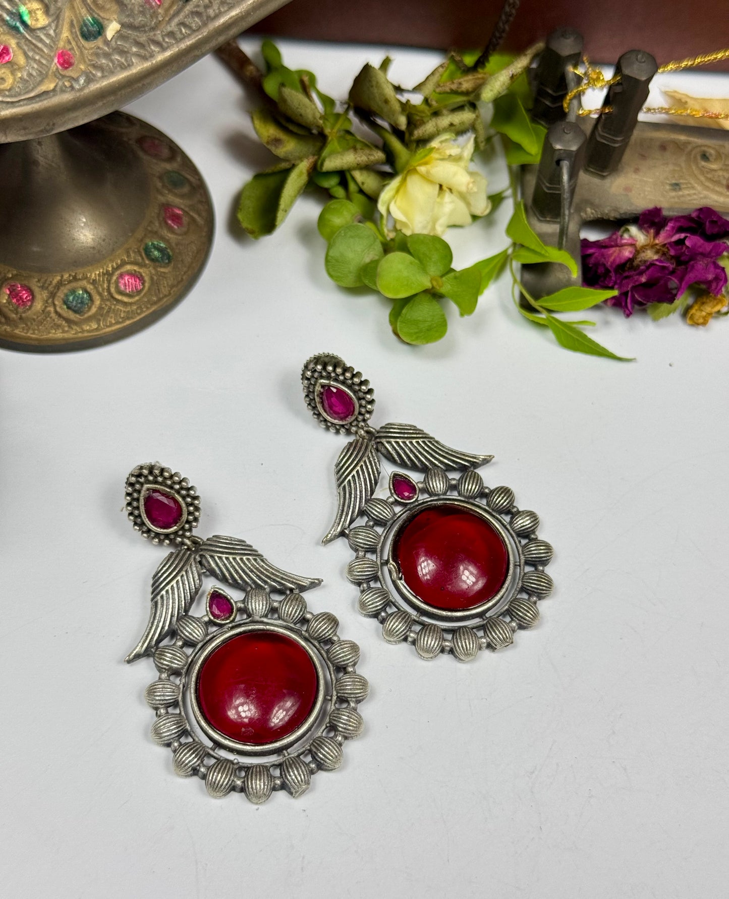 Premium Oxidised Anissa Earrings