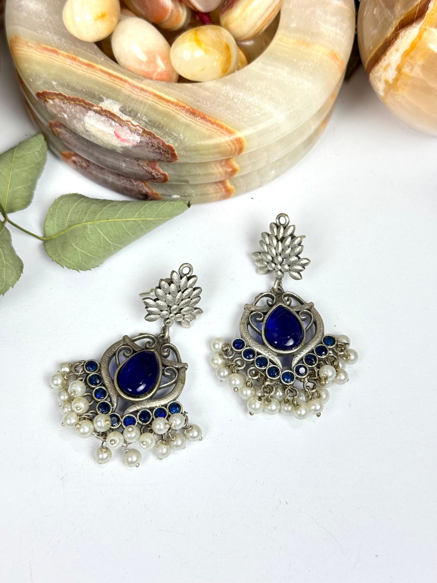 Premium Brass Made Oxidised Earrings