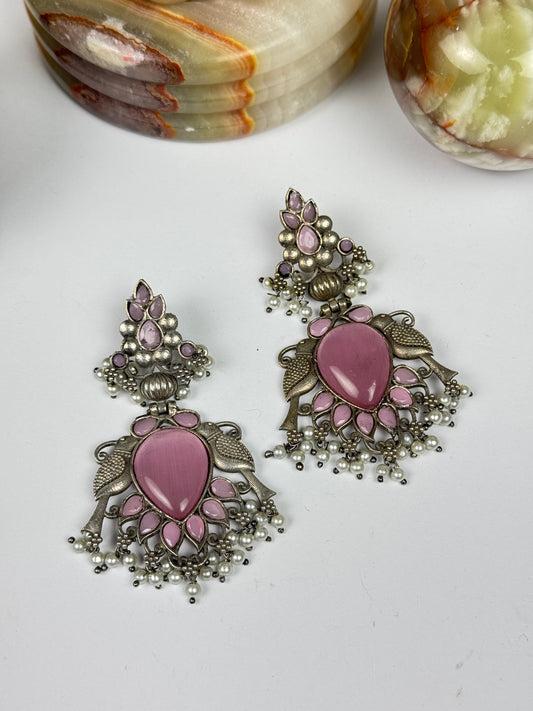 Premium Oxidised Brass Made Earrings