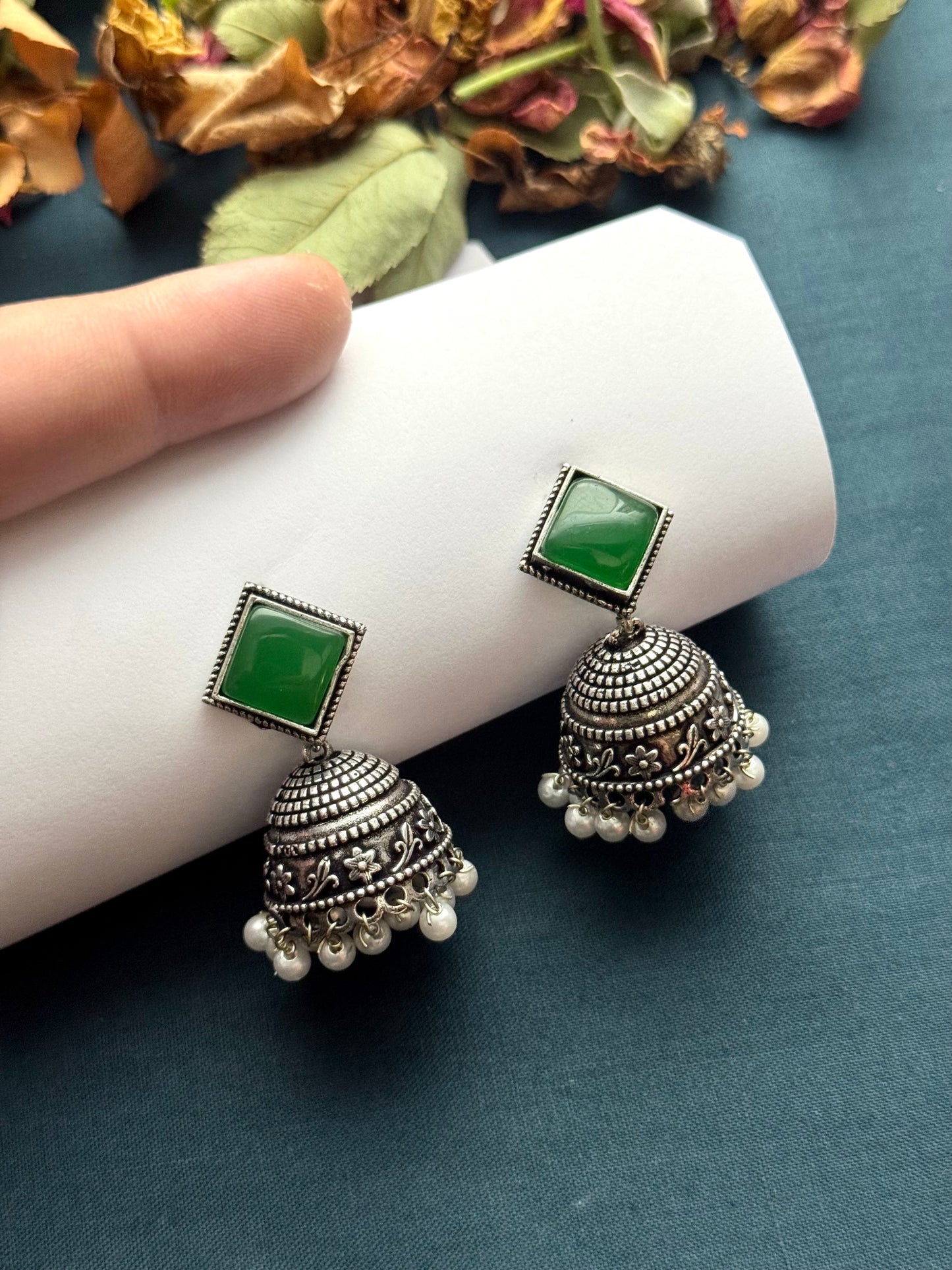 Premium brass made Oxidised jhumka