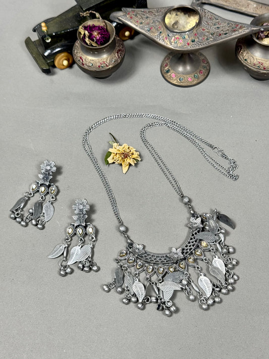 Oxidised Fitoor Mala set