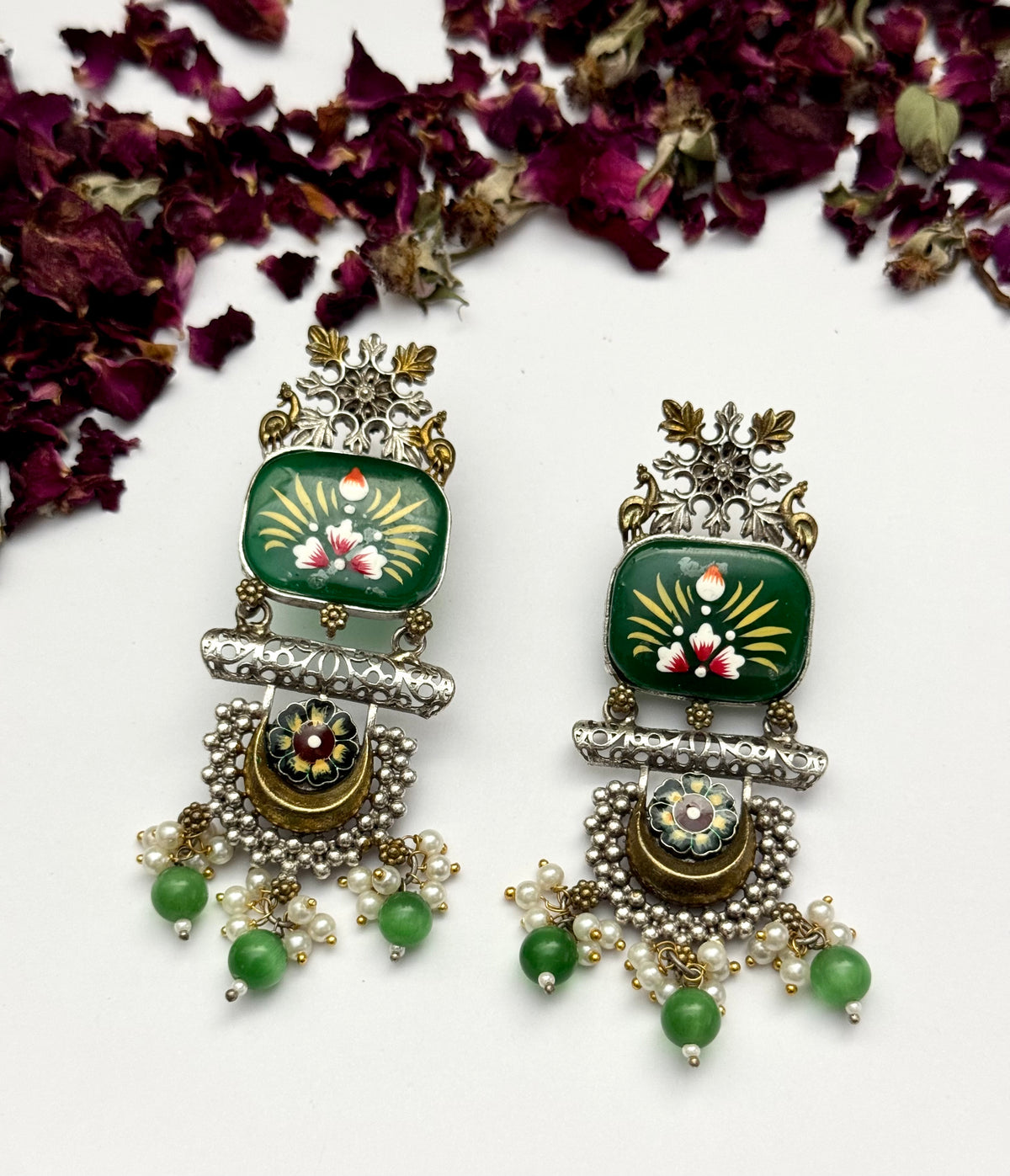 Premium oxidised Brass made Designer Earrings