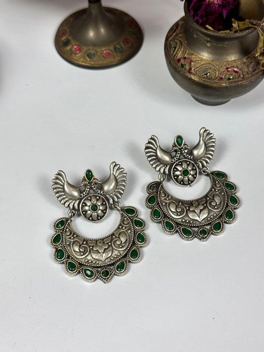 Premium oxidised Zeba Earrings