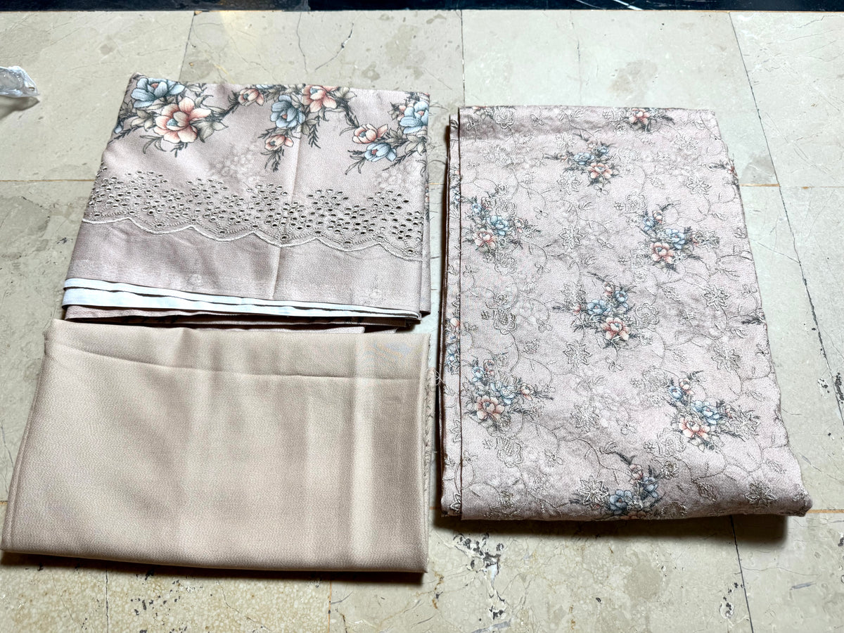 Libas-e-Shireen orignal 3pcs Marina Embroidered Suit