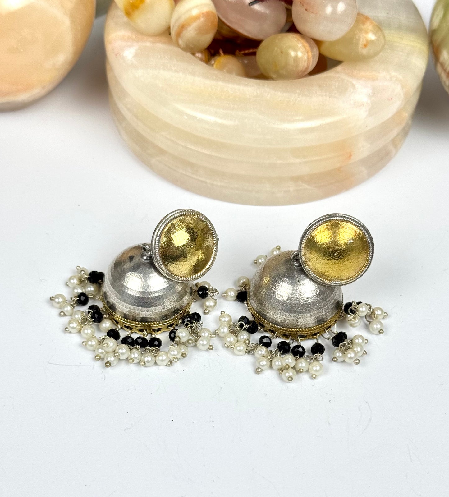 Premium Oxidised Brass made jhumkas