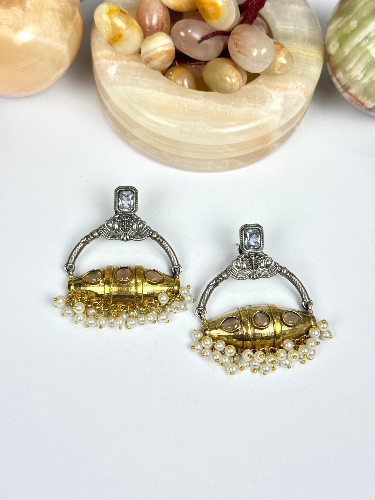 Premium oxidised Brass made Earrings