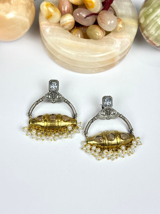 Premium oxidised Brass made Earrings