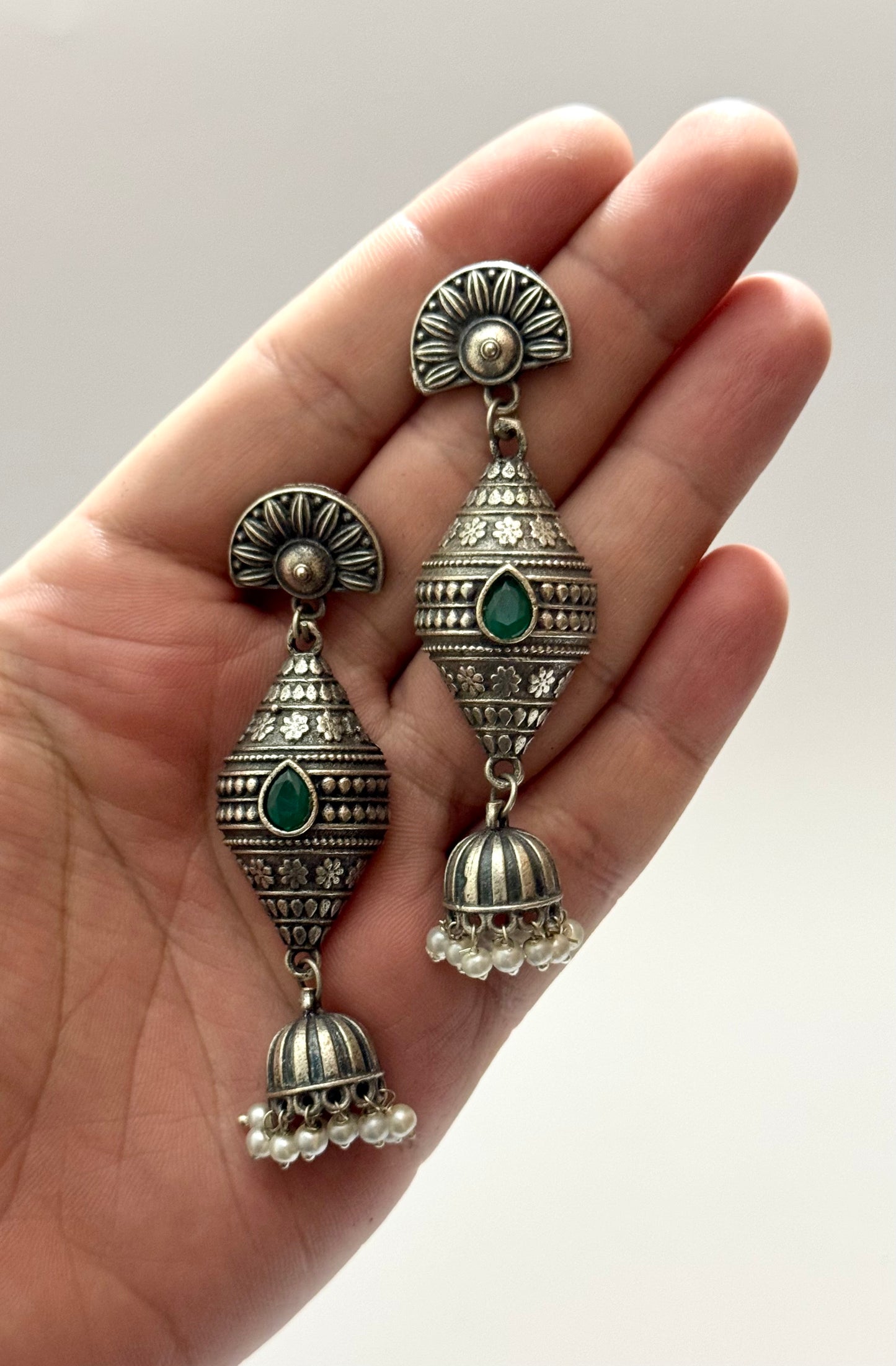 Premium brass made Oxidised jhumka