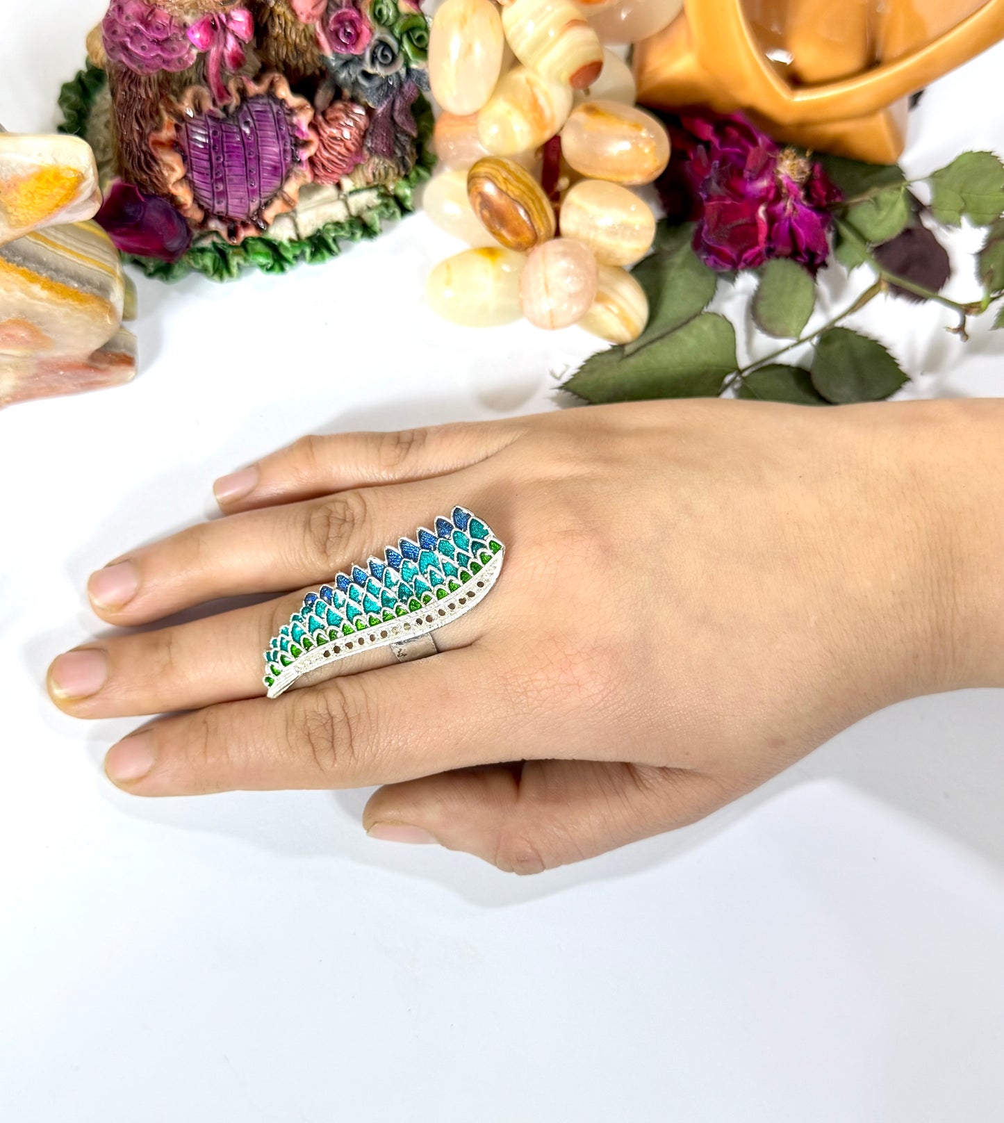 Oxidised Mina Adjustable Rings