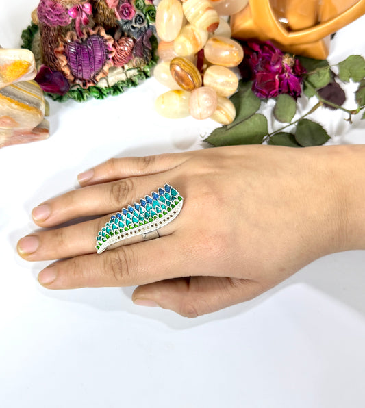 Oxidised Mina Adjustable Rings