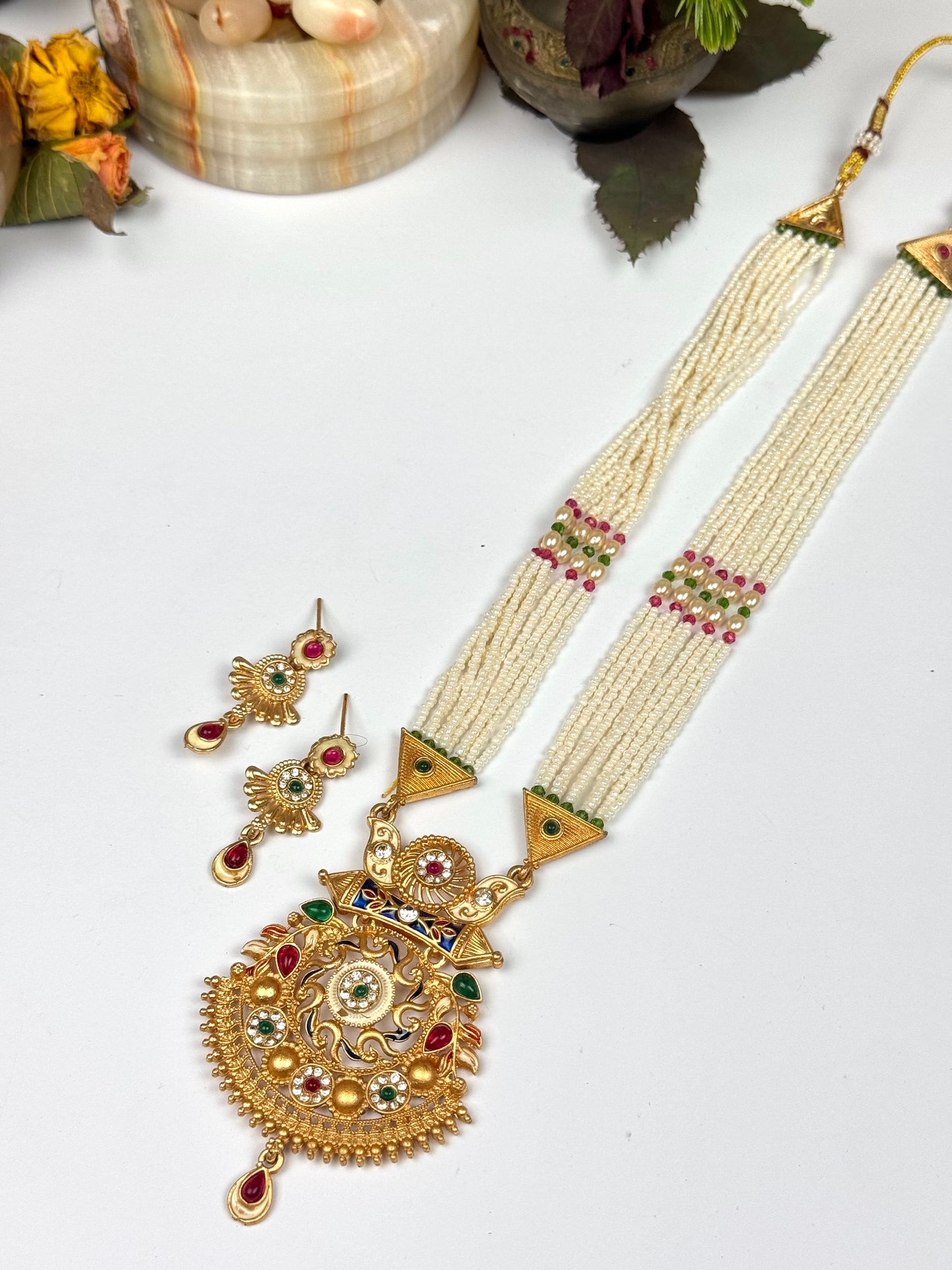 Rajwadi Moti Mala set