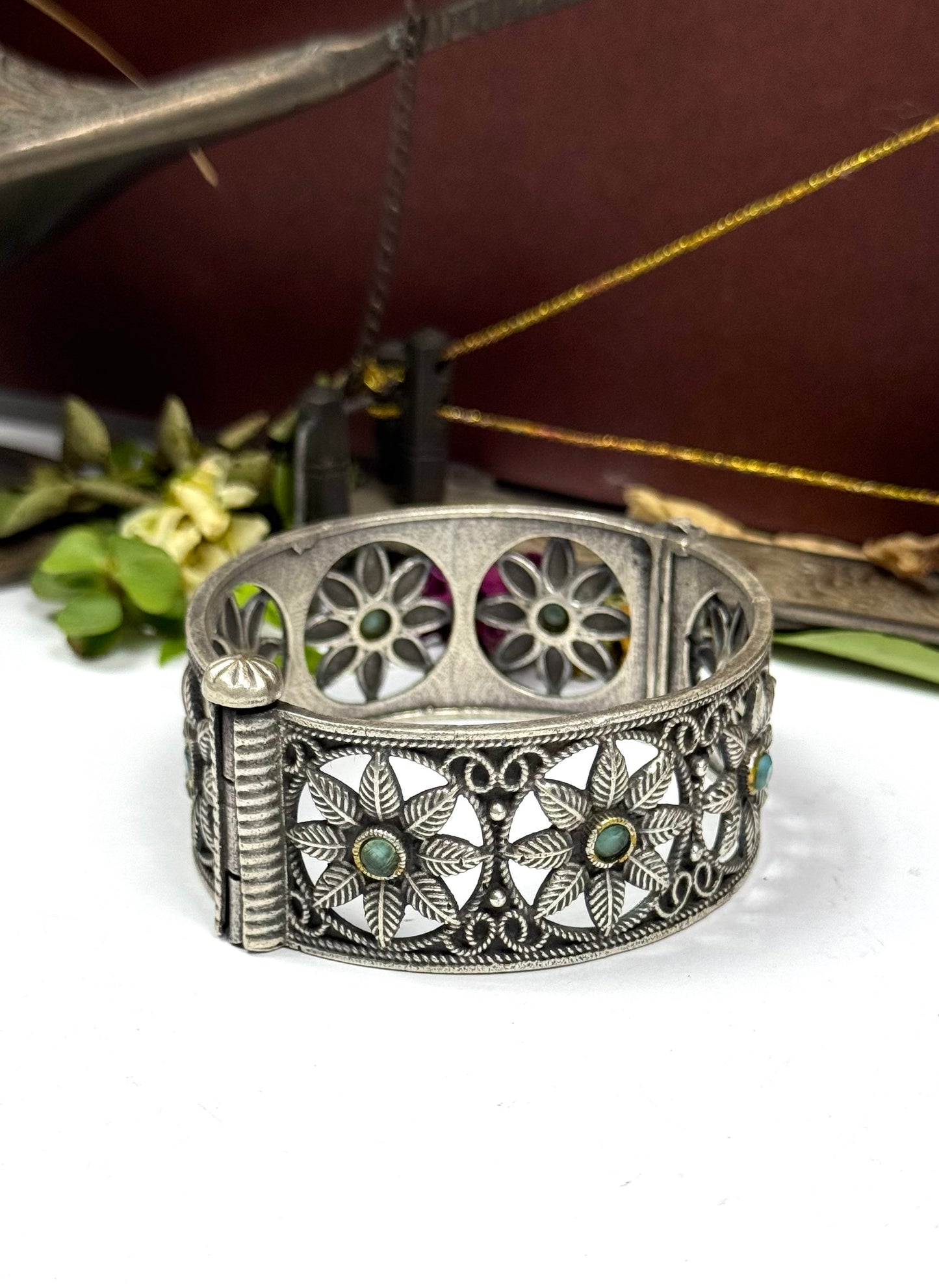 Brass made Mah-e-hush Oxidised Bangles