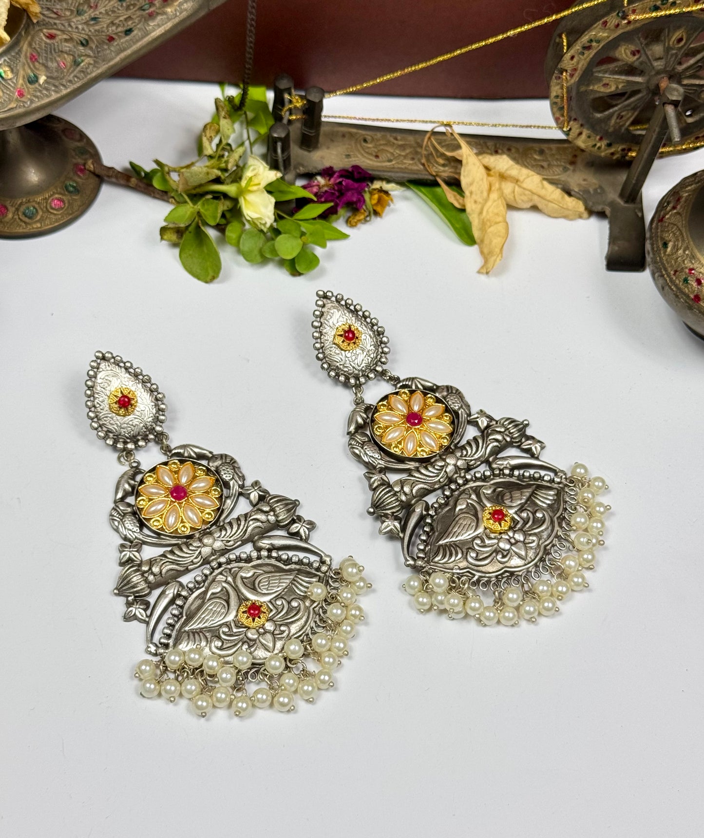 Premium Oxidised Anisa Earrings