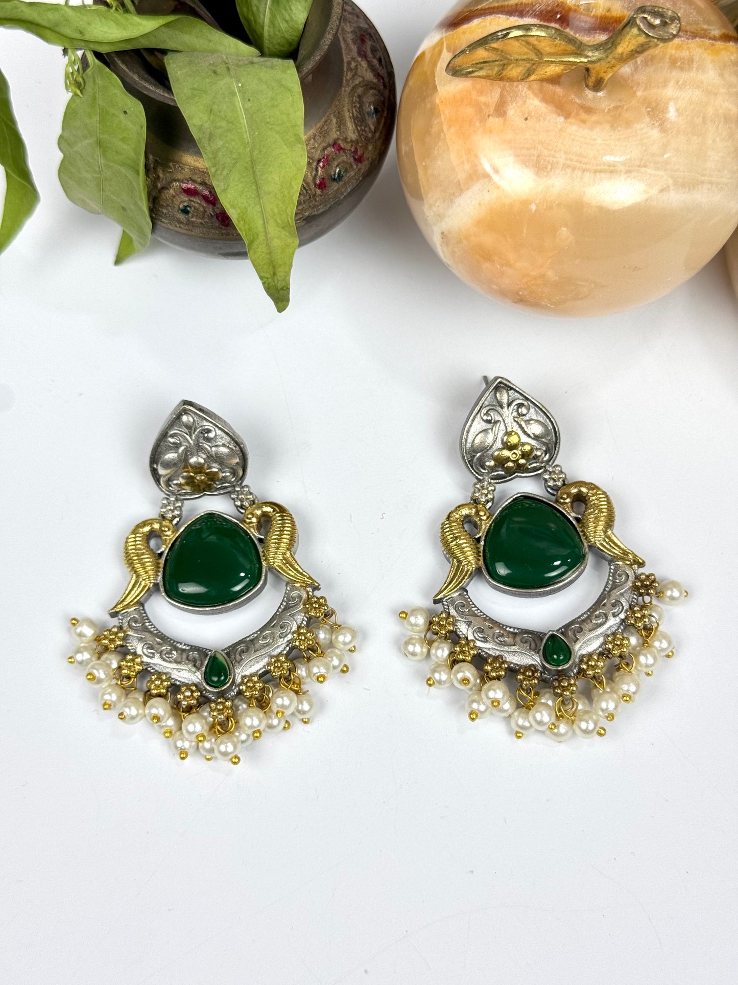 Premium Brass Made oxidised Earrings