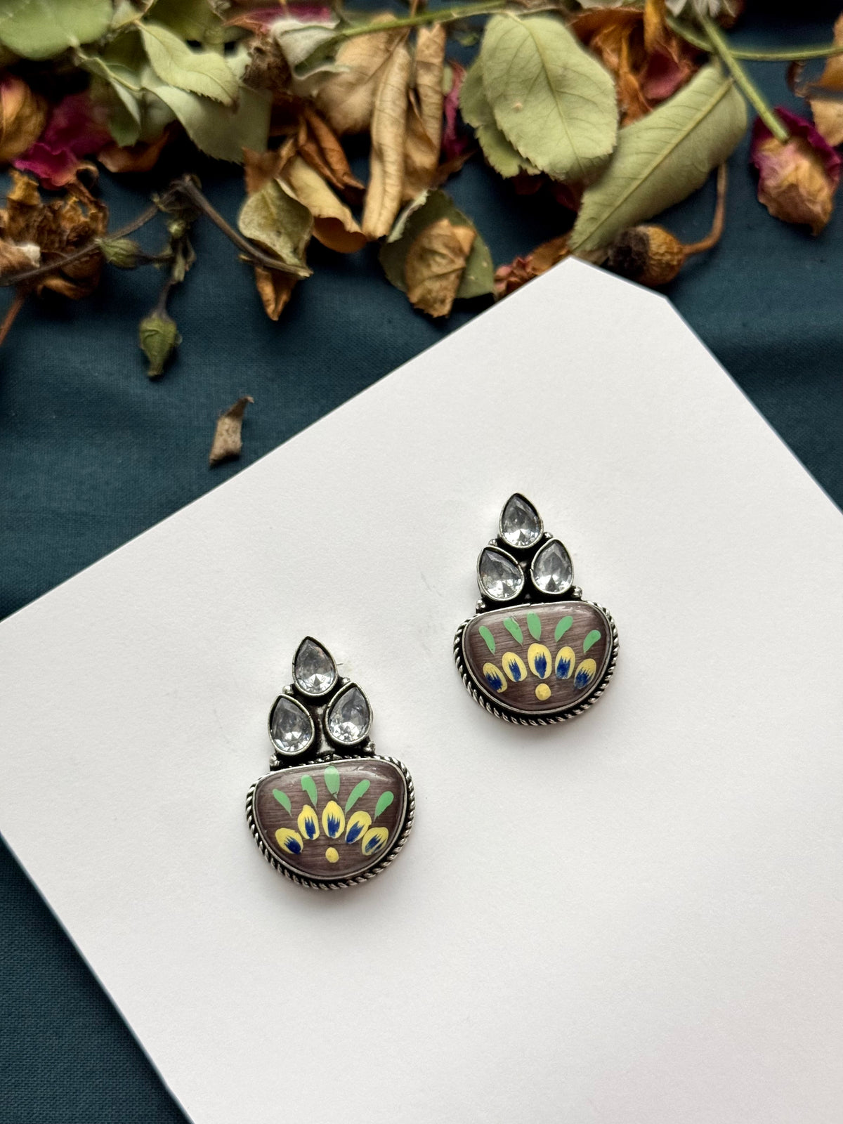 Premium brass made oxidised Earrings