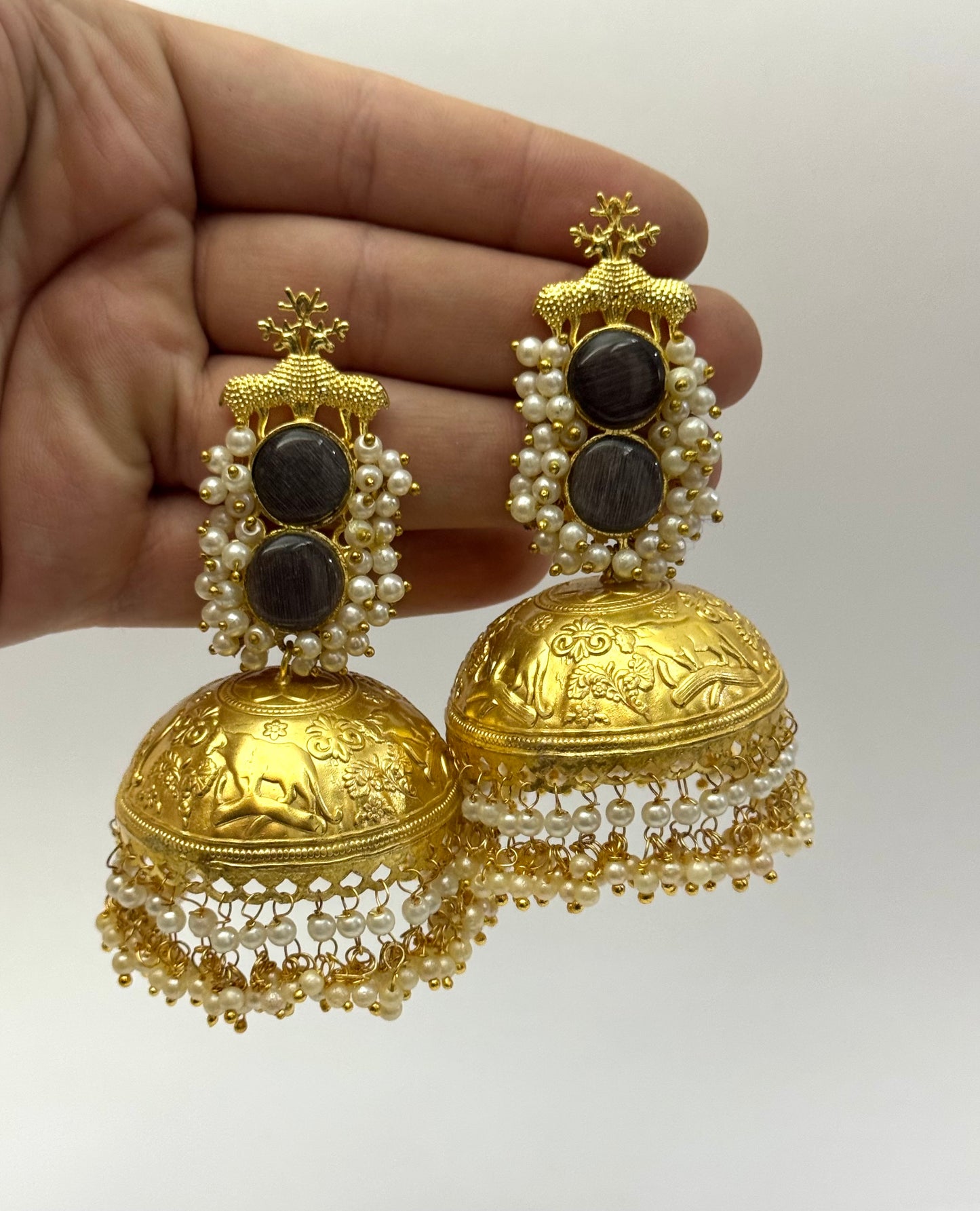 Premium Brass Radhika Jhumkas