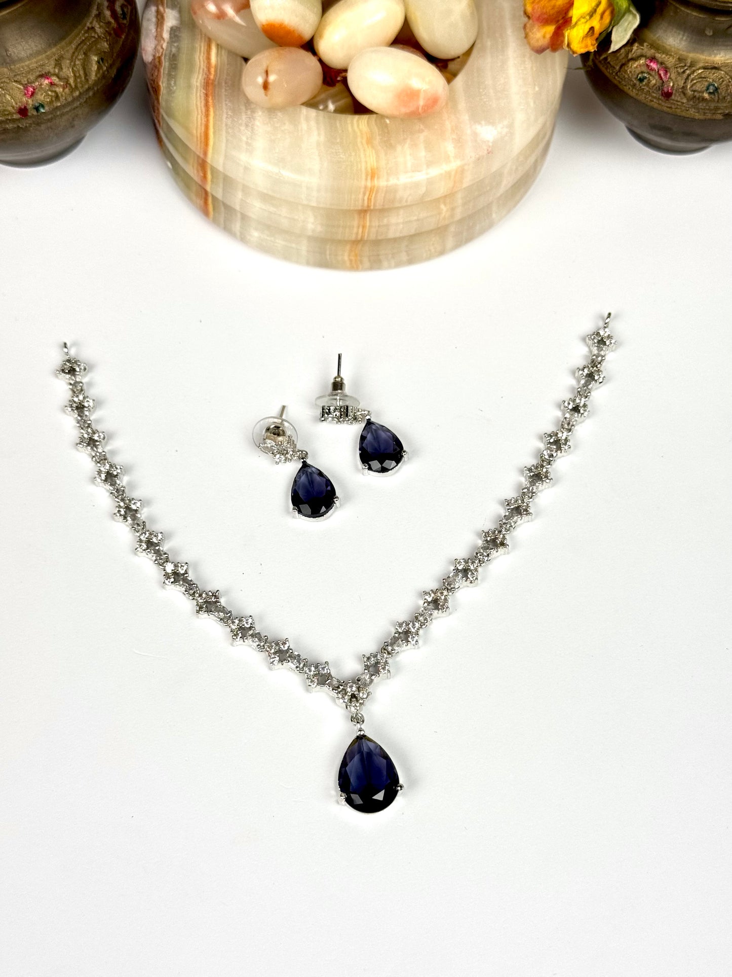 American Diamond 1karat Necklace set